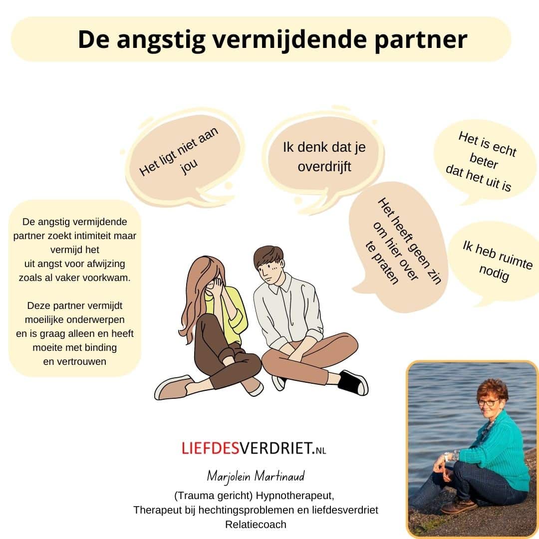 Vermijdende partner houdt emotionele afstand in de relatie